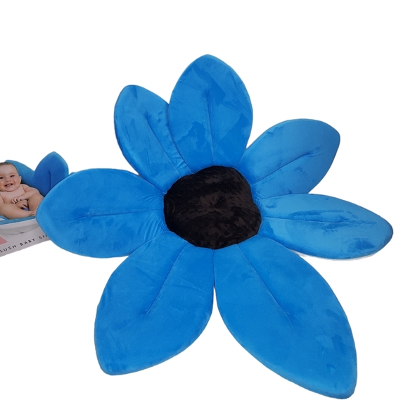 BLOOMING BATH Plush Baby Sink Bath Pillow Blue Flower NWT Boy - Picture 2 of 13